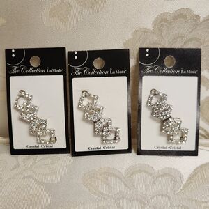 The Collection by LA Mode Crystal Buckle Buttons style #4522 Lot Of 3
